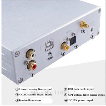 Weiliang SU5 APTX HD Bluetooth 5.0 ES9038Q23 DAC HIFI EXQUIS XMOS USB DSD256 Decoder TPA6120 Headphone Amp With Remote