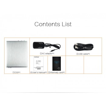TOPPING D30 DSD Audio Decoder USB DAC Coaxial Optical Fiber XMOS CS4398 24Bit 192KHz amplifier