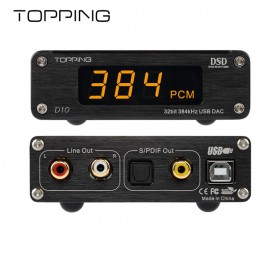 USB DAC 2018 TOPPING D10 Desktop Fever Hifi Decoder Optical Coaxial Fiber DSD256(Native) XMOS(XU208)+ES9018K2M+OPA2134 PCM384k