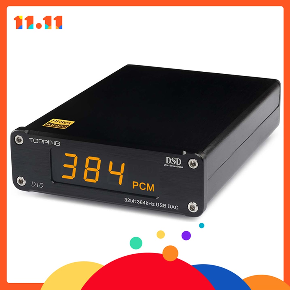 NEW TOPPING D10 MINI USB DAC DSD PCM384 CSS XMOS XU208 ES9018K2M OPA2134 audio amplifier Decoder