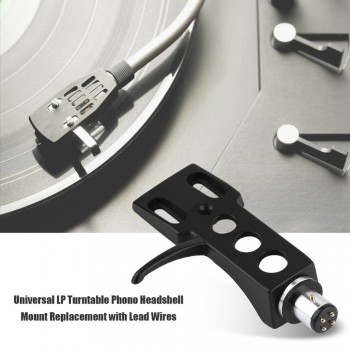 Universal LP Turntable Phono Headshell Mount Replacement with Lead Wires New 2018