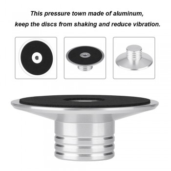 NEW Black Record Weight Clamp LP Vinyl Turntables Metal Disc Stabilizer