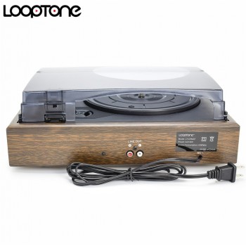 LoopTone 3-Speed Classic Belt-Driven Turntable Vinyl LP Record Player W/ 2 Built-in Speakers RCA Line-out AC110~130Vamp;220~240V