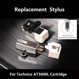 Metal Turntable Cartridge With Stylus Needles + Installation Kit Fits MM/LP Turntable Stylus for Technica 3600L/Universally
