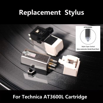 Metal Turntable Cartridge With Stylus Needles + Installation Kit Fits MM/LP Turntable Stylus for Technica 3600L/Universally