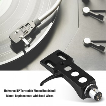 Universal LP Turntable Phono Headshell Mount Replacement with Lead Wires