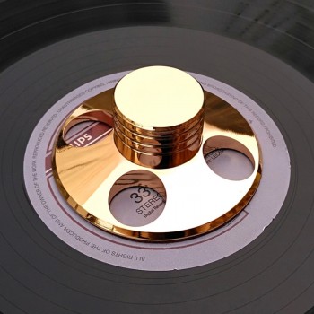 LP Vinyl Turntables Metal Disc Stabilizer Record Weight/Clamp Vinyl Record Turntable Vibration Balanced Gold and Silver