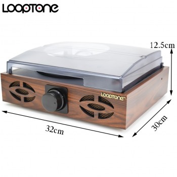 LoopTone 33/45/78 RPM Vintage Turntable Players For Vinyl LP Record Phono Player 2 Built-in Speakers Line-out AC110~130amp;220~240V