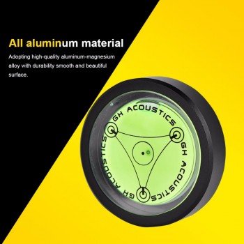 VBESTLIFE Aluminum LP Disc Stabilizer Turntable Level Vinyl Record Vibration Balanced Phonograp Spirit Level Black Gold Silver