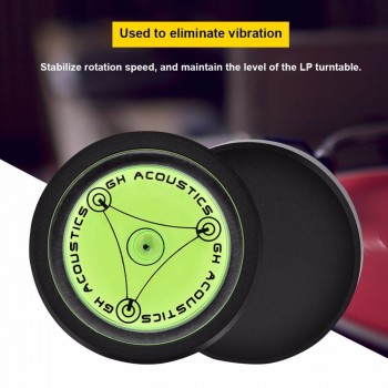 VBESTLIFE Aluminum LP Disc Stabilizer Turntable Level Vinyl Record Vibration Balanced Phonograp Spirit Level Black Gold Silver