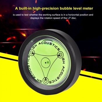 VBESTLIFE Aluminum LP Disc Stabilizer Turntable Level Vinyl Record Vibration Balanced Phonograp Spirit Level Black Gold Silver