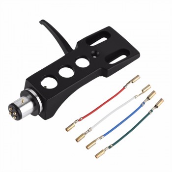 1PCS Black Turntable Headshell For Technics For Other Turntables 4 Pin Contacts Fit for Phono Turntables Headshells