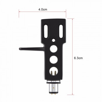 1PCS Black Turntable Headshell For Technics For Other Turntables 4 Pin Contacts Fit for Phono Turntables Headshells