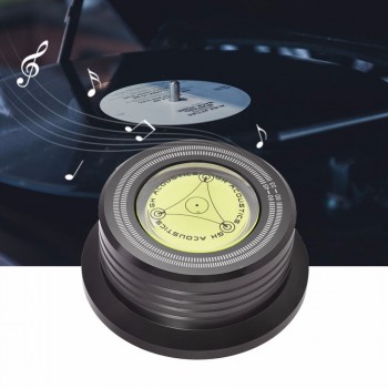 60Hz Metal 3in1 Turntable Disc Record Stabilizer Clamp Bubble Level Balance Measure Vibration For LP Vinyl Record Player 280g