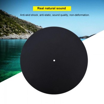 VBESTLIFE Anti-static Vinyl Turntable Record Pad 290*1.5mm Anti-skid shock Turntable Pad Flat Soft Music Record Pad Mat Leather