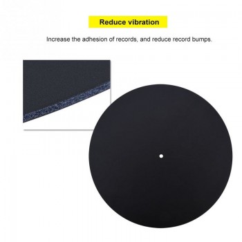 VBESTLIFE Anti-static Vinyl Turntable Record Pad 290*1.5mm Anti-skid shock Turntable Pad Flat Soft Music Record Pad Mat Leather