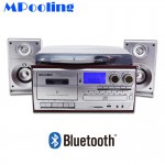 MPOOLING Vintage Retro Vinyl Record Turntable Player+CD Player+Cassette Player+MP3 Player+USB Recorder+Bluetooth