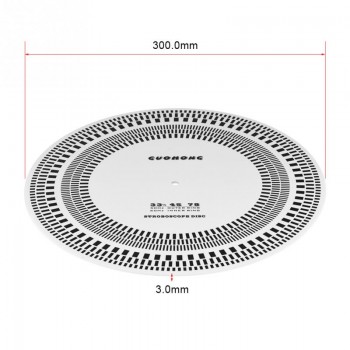 Profesional LP Vinyl Record Turntables Phono Tachometer Calibration Stroboscope Disc For Phonograph Gramophone