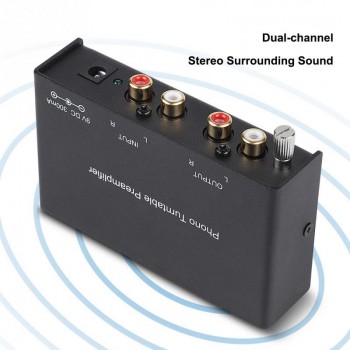 Dual channel Phono Turntable Preamplifier RCA Preamplifier Output Noise Cancelling Phono Preamp For mixer audio recording device