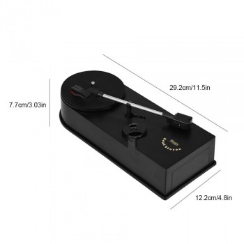3.5mm LP Vinyl Record Player Mini USB 2.0 Turntable Belt-driven System Audio MP3 Convertor Stereo Two Audio Output Modes