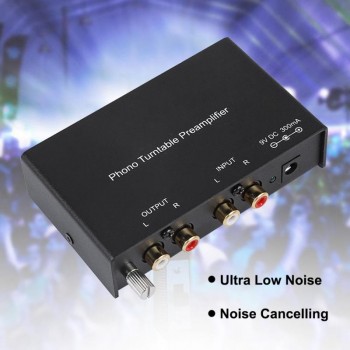 Dual-channel Phono Preamplifier RCA Preamplifier Output Noise Cancelling Phono Preamp