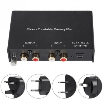 Dual-channel Phono Preamplifier RCA Preamplifier Output Noise Cancelling Phono Preamp