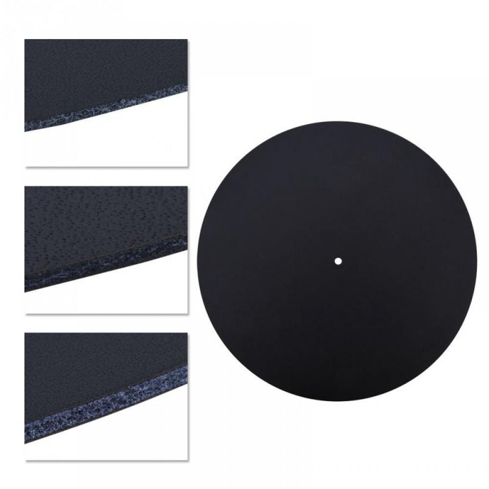 Anti-static Vinyl Turntable Record Pad Antistatic Flat Soft Genuine Leather Mat Slipmat Pad