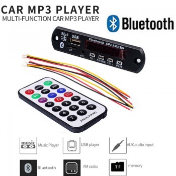 7-12V Car USB Bluetooth MP3 WMA FM AUX Decoder Board Audio Module Support TF SD Card Decoder Board with Remote Control For Car