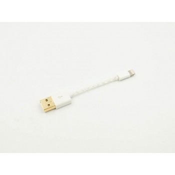 10CM USB A to Lightning 4N Pure Silver Audiophile HiFi Decoding Cable for PHA-1-2-3