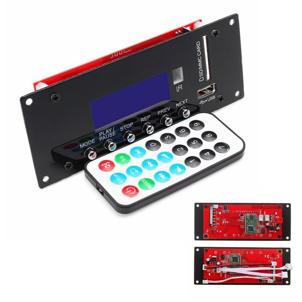 12V Wireless Bluetooth 4.0 MP3 Audio Decoder Board Radio Module APE/FLAC/MP3/WMA/WAV APP Control For Car
