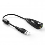 Antimagnetic External USB Sound Card 7.1 Adapter 5HV2 3D Audio Headset Microphone 3.5mm For Laptop PC Professional