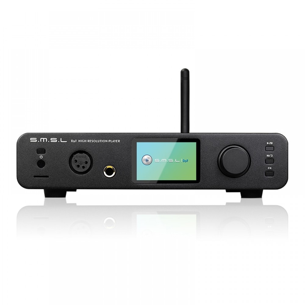 SMSL DP3 Hi-Res Digital Player ES9018Q2C DAC 32Bit/384Khz DSD 256 two-way Bluetooth/WIFI/ DLAN input USB/Coaxial/AES/RCA output