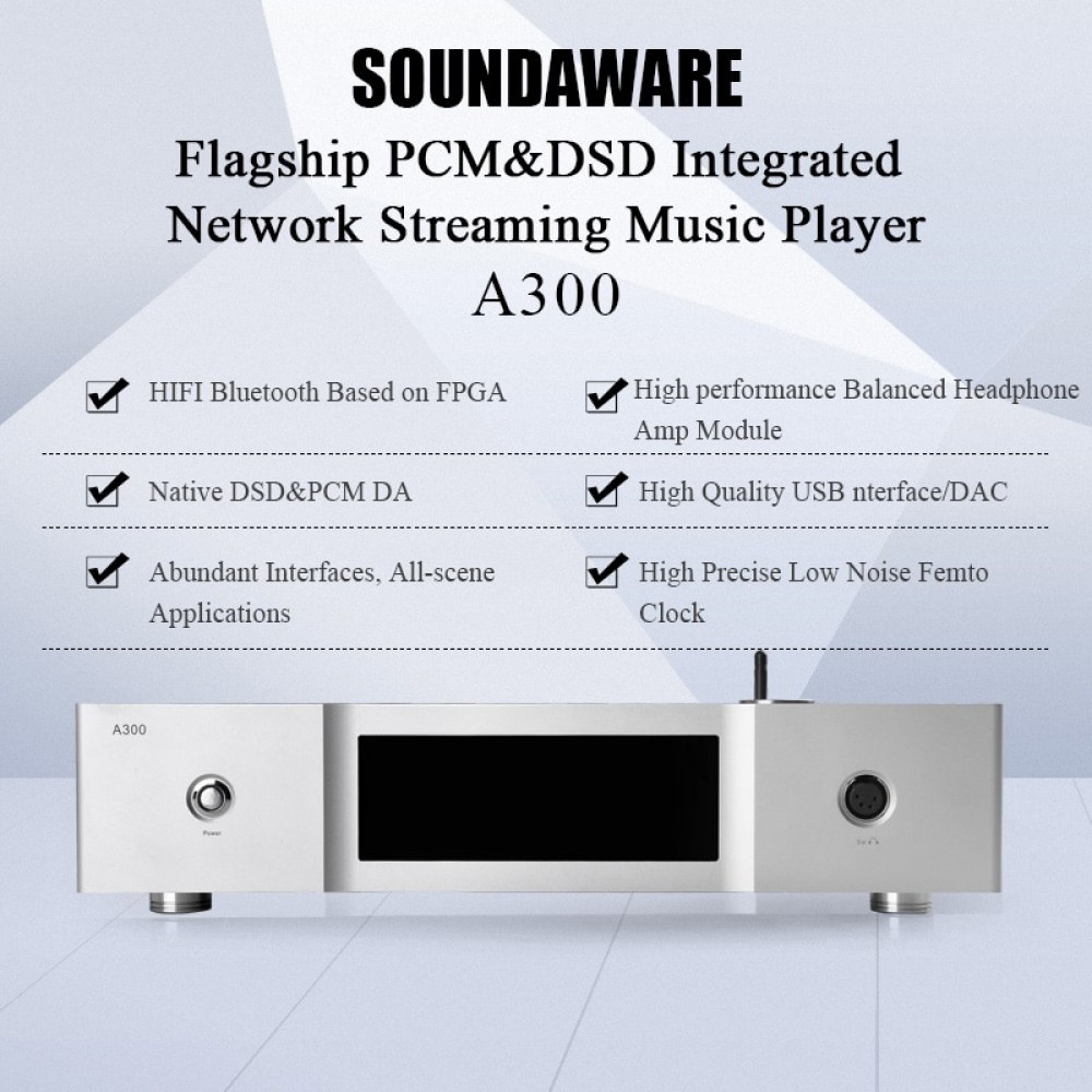 Soundaware Flagship PCMamp;DSD Integrated Network Streaming Music Player A300 Built-in Decoding Headphone Amplifier