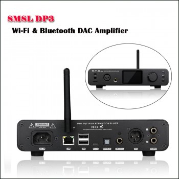 SMSL DP3 Desktop Balanced DAC Auido Amplifier ES9018Q2C USB DAC DSD Digital Player Hifi Amplifier Bluetooth Audio Amp