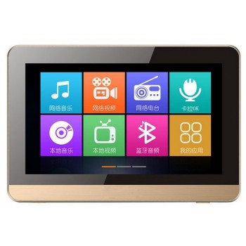 Mobile APP remote control lcd tft HD touch interactive wireless android home background music host with speakers