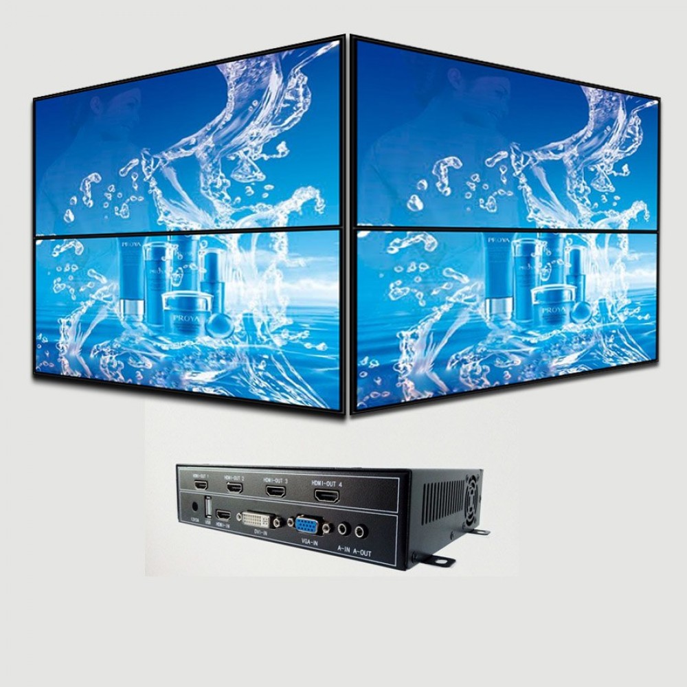 2x1 video wall processor for video wall displays hdmi dvi vga usb input hdmi output