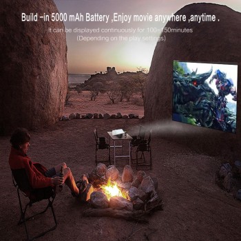 Noyazu 5000mAh Mini Pocket Projector WiFi Bluetooth DLP Full HD Digital Portable Handheld Smartphone Home Theater Projetor