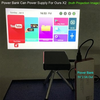 SmartIdea New X2 Phone Size HD Projector AC3 Android WiFi DLP Smart Proyector Beamer Bluetooth Battery Build-in AirPlay Miracast