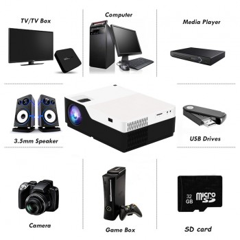 SmartIdea FULL HD 1080P projector native 1920x1080 pixel led 5500lumens Proyector Home Cinema Video Game Beamer HDMI USB VGA AV