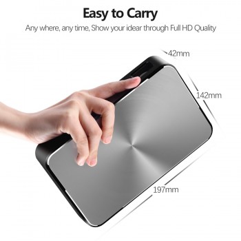 AUN Full HD Projector J10, 1920x1080P, Built in Android, WIFI, HDMI. 6000mAH Battery, Portable MINI Projector.1080P Home Theater