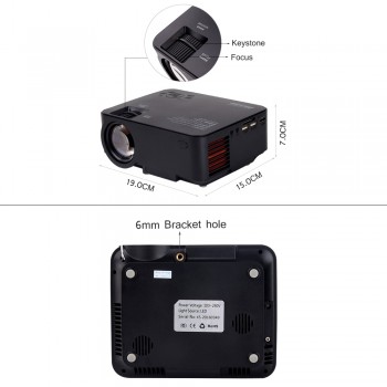 Touyinger Everycom X5 Mini LCD Projector Android Wifi Optional 1500 Lumens Home theater VGA HDMI USB Portable Video Beamer