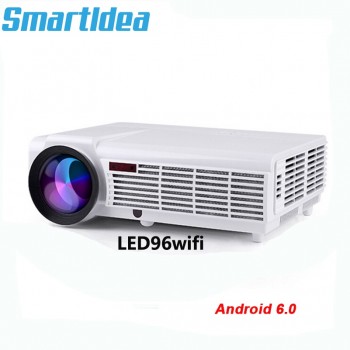 SmartIdea LED Home Cinema Android 6.0 WiFi Projector with led 5500lumens Brightness Multimedia LCD Video Games HDMI Proyector