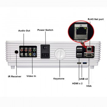SmartIdea LED Home Cinema Android 6.0 WiFi Projector with led 5500lumens Brightness Multimedia LCD Video Games HDMI Proyector