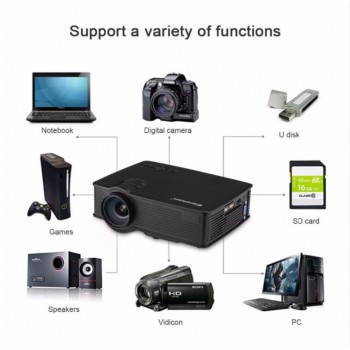 Coolux GP9 GP-9 Mini LCD Projector 800x480pixels Support 1080P 2000 Lumens Home Theater Multimedia HD Proyector