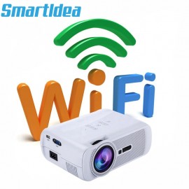 Smartldea 1800lumens Android6.0 Mini LED TV Projector HDMI 3D Home Theater Beamer Multimedia Full HD 1080P Video Game Proyector
