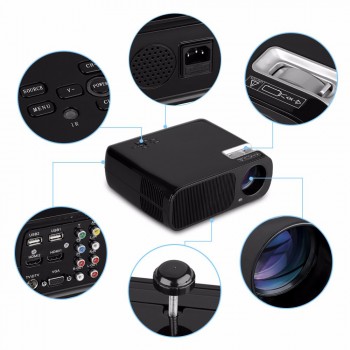 TouYinger BL20 LED Projector 2600 Lumen Home Theater Support Full HD video Projector With USB/HDMI/ ATV/ AV/ VGA beamer