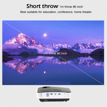 WZATCO Short throw Projector Daylight HDMI Home Theater 1080p full HD 3D DLP Projector Proyector beamer for church hall hotel