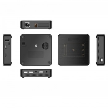 WZATCO D13 Android 7.1 Mini Pocket Projector 4K Smart Pico DLP Portable LED WIFI Built-in Battery Home Theater Beamer Proyector