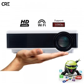 CRE X1600 mini HD lcd home theater projector led android wifi projector support 1080p with wireless screen mirroring function
