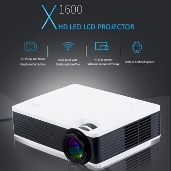 CRE X1600 mini HD lcd home theater projector led android wifi projector support 1080p with wireless screen mirroring function